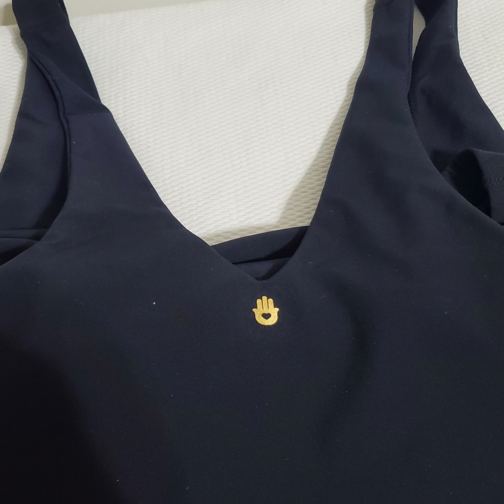 Spiritual Gangster Shakti Brami Rainbow Stripe Sports Bra Black Large - Picture 5 of 8